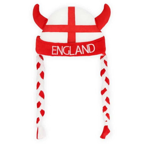 ADULT ST GEORGE VIKING HAT WITH PLAITS
