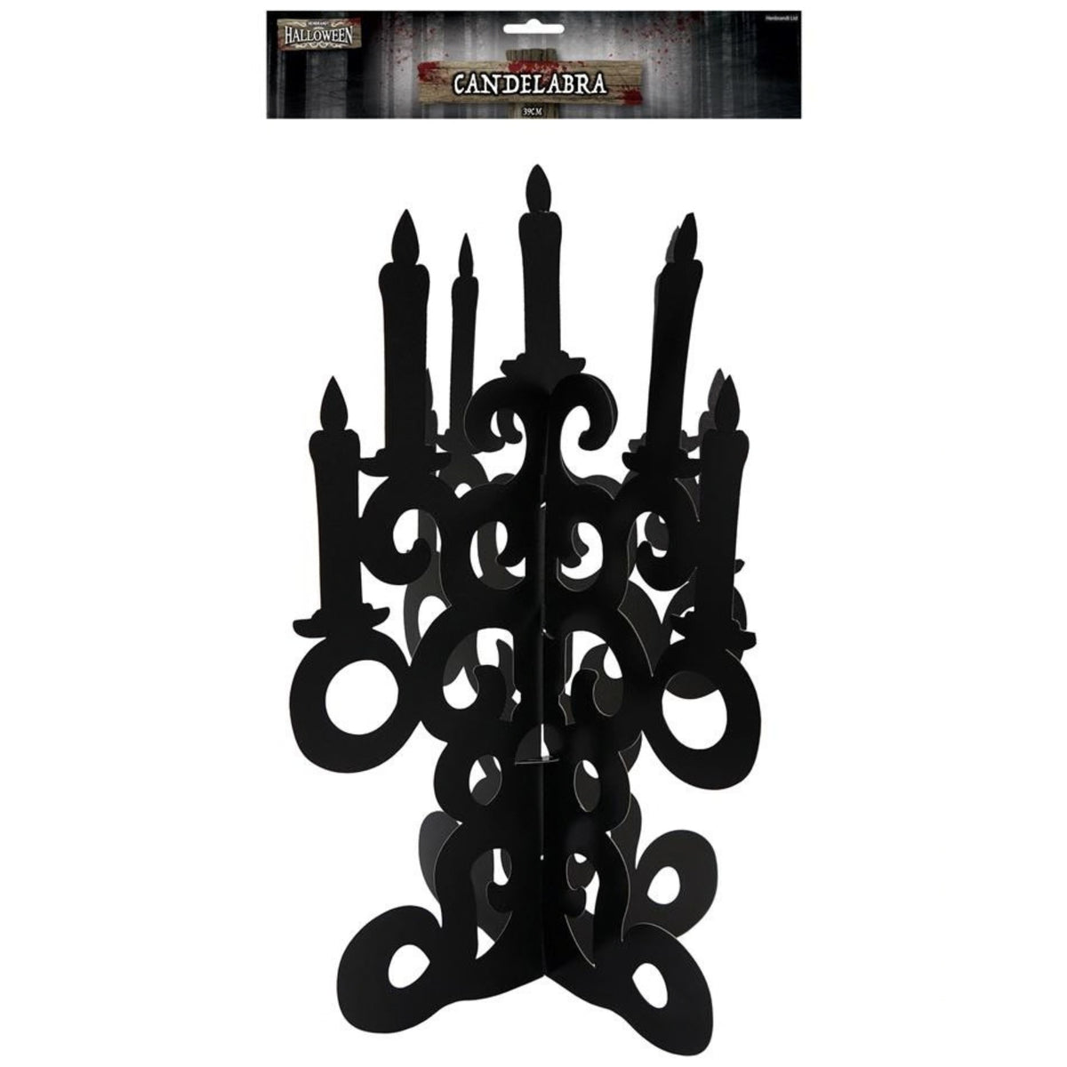 BLACK CANDELABRA 39cm
