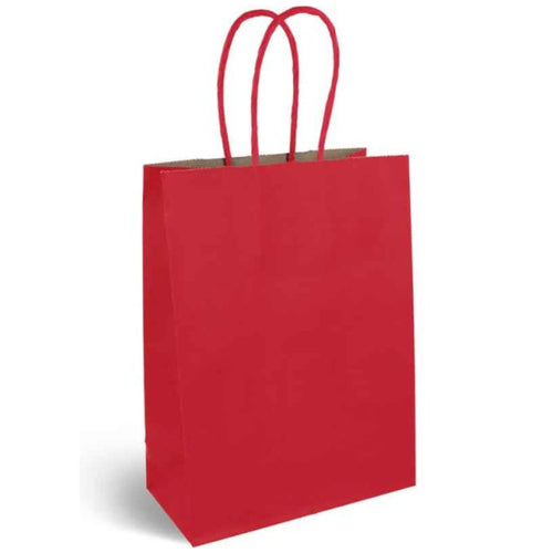 DARK RED PAPER BAG WITH HANDLES (16cm x 22cm)