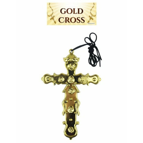 LARGE GOLD CROSS NECKLACE