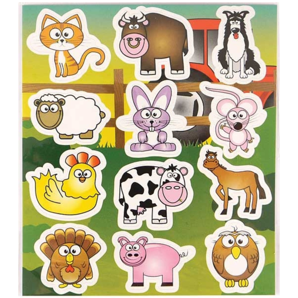 FARM STICKERS (12cm - 12 PER SHEET)