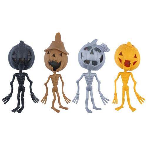 PUMPKIN SKELETON SQUEEZEBEADZ (4 ASSORTED DESIGNS)