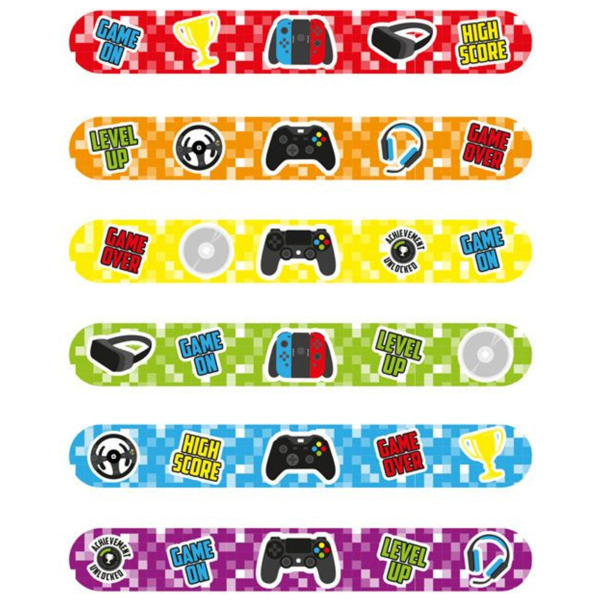 GAMER SNAP BRACELET (22cm - 6 ASSORTED DESIGNS)