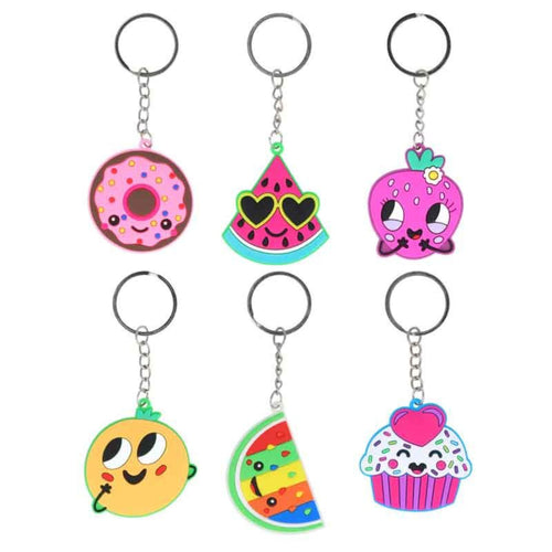 SWEETS / FRUIT KEYCHAIN (5cm - 6 ASSORTED DESIGNS)