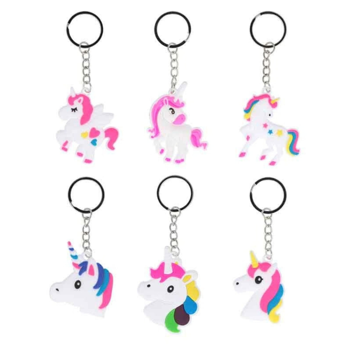 UNICORN KEYCHAIN (5cm - 6 ASSORTED DESIGNS)