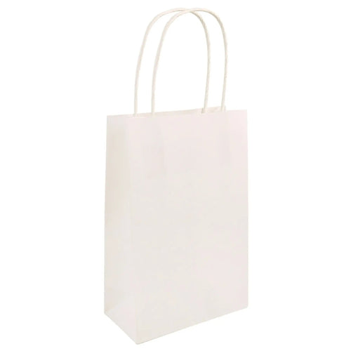 WHITE PAPER PARTY BAG WITH HANDLES (14cm x 21cm)
