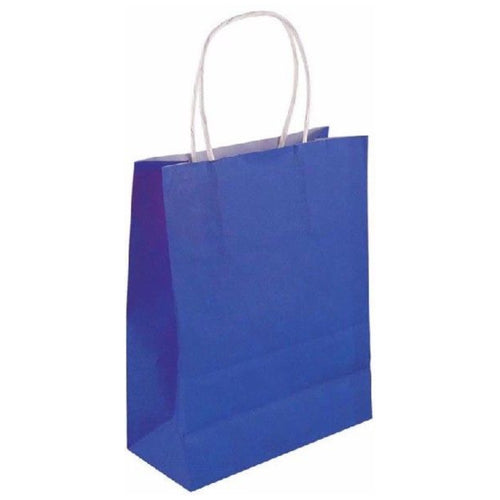 ROYAL BLUE PAPER PARTY BAG WITH HANDLES (14cm x 21cm)