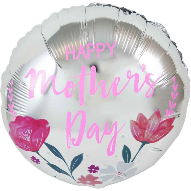 18"/ 46cm MOTHER'S DAY METALLIC FLORAL FOIL BALLOON