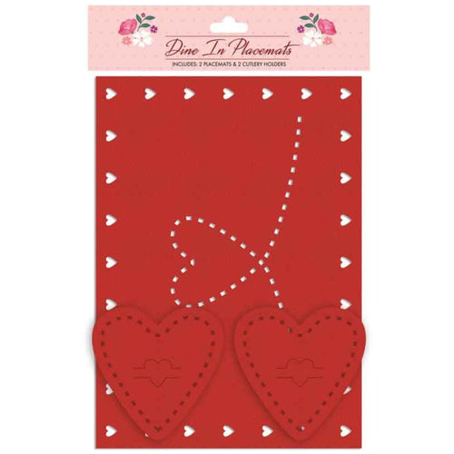 VALENTINES DINE IN PLACEMAT SET