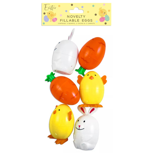 EASTER CHARACTER FILLABLE EGGS (6 PACK)
