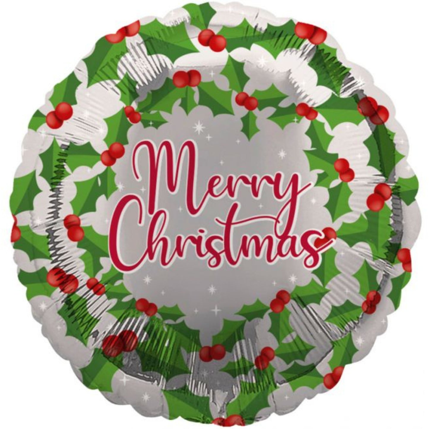 18"/ 46cm MERRY CHRISTMAS ROUND FOIL BALLOON