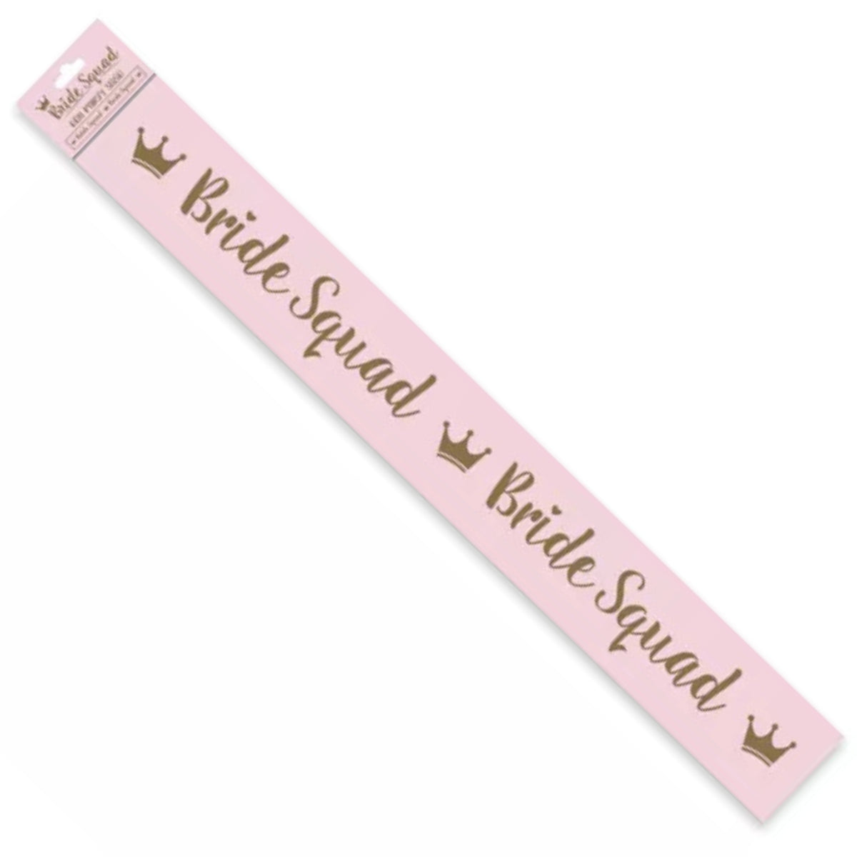 BRIDE SQUAD PINK SASH WITH GOLD TEXT