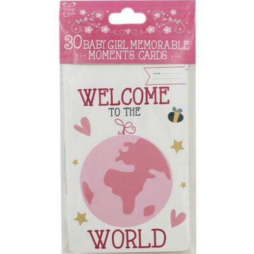 BABY GIRL MEMORABLE MOMENTS CARDS (30 PACK)