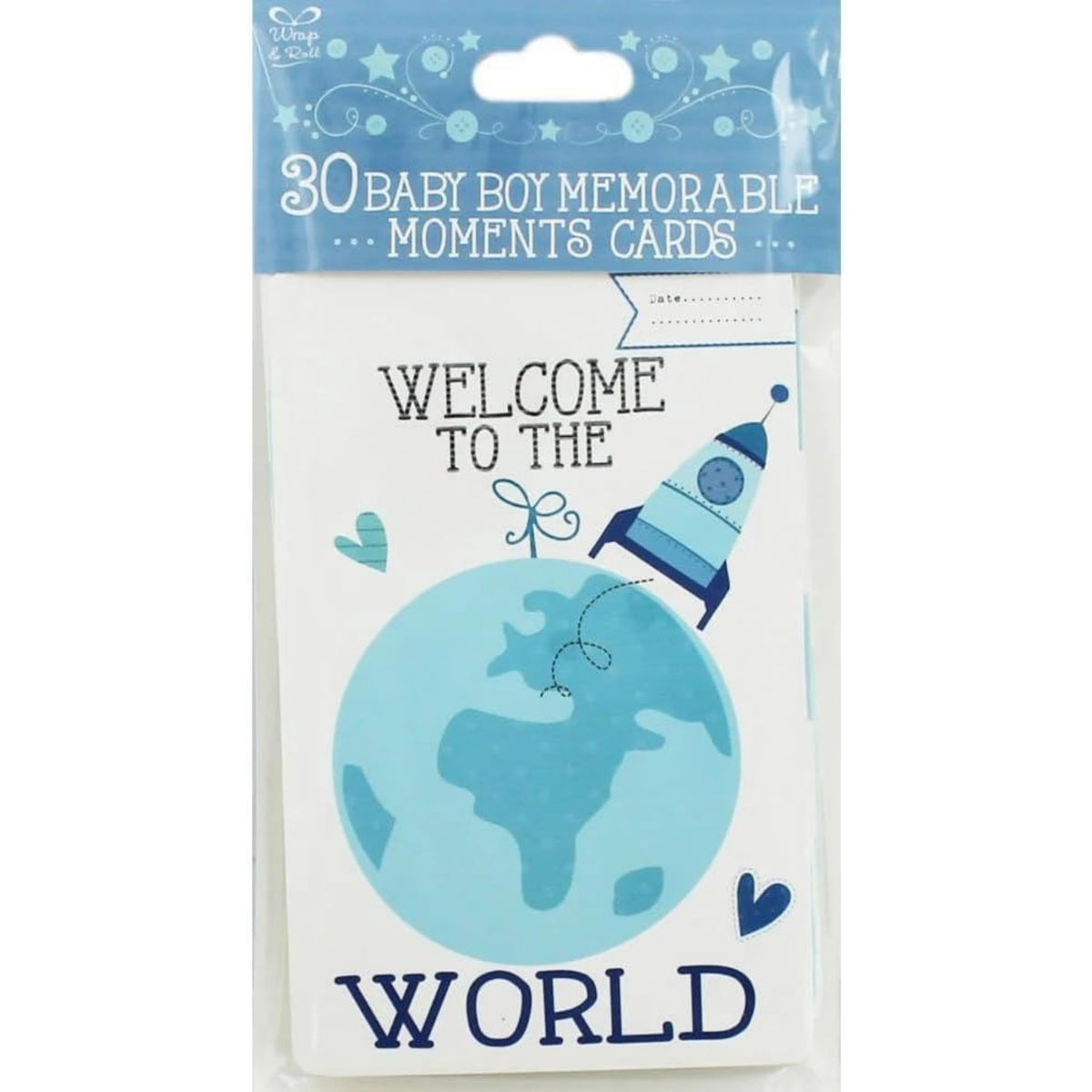 BABY BOY MEMORABLE MOMENTS CARDS (30 PACK)