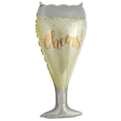 33"/ 84cm WINE GLASS SUPERSHAPE FOIL BALLOON