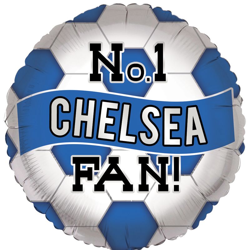 18"/ 46cm NO.1 CHELSEA FAN ROUND FOIL BALLOON