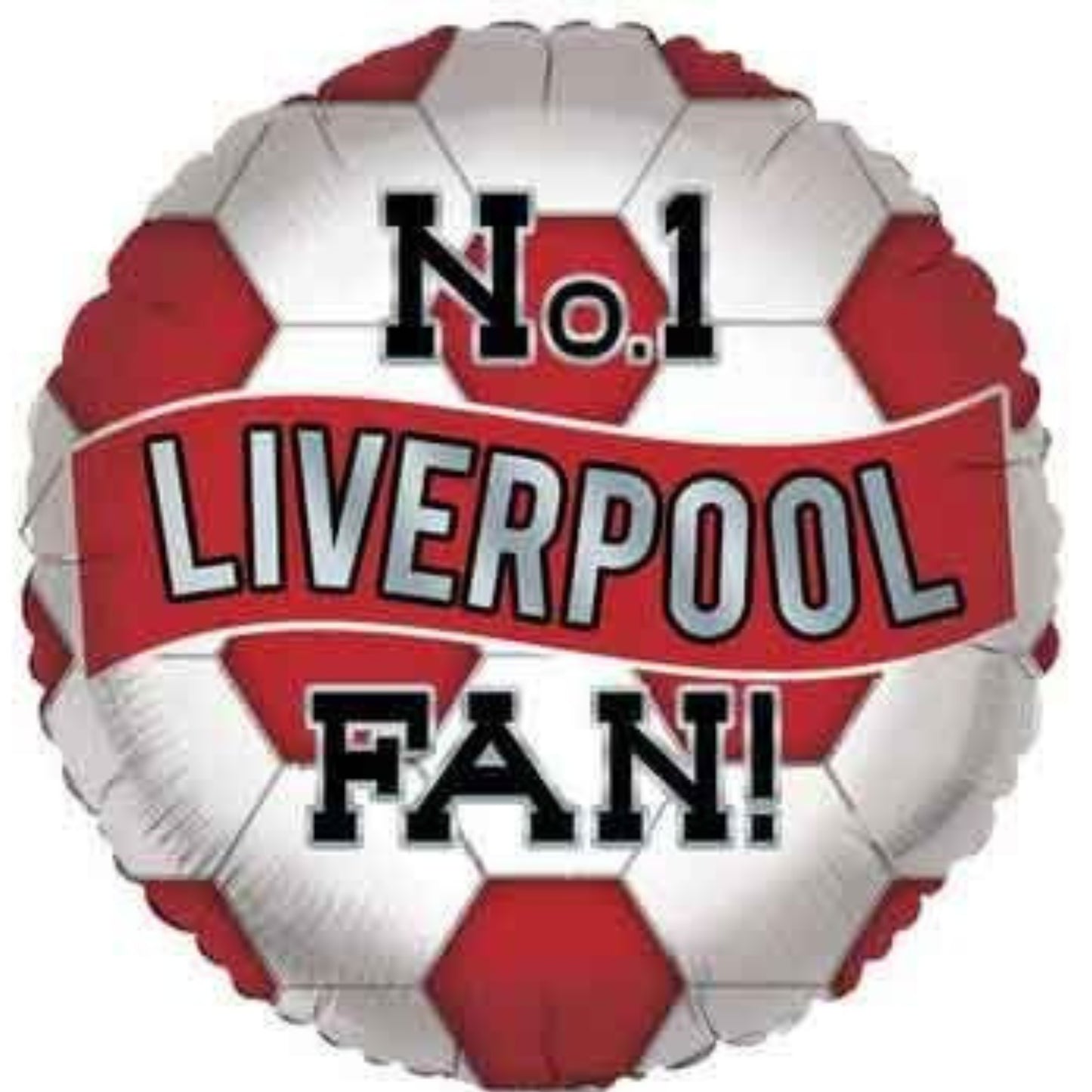 18"/ 46cm NO.1 LIVERPOOL FAN ROUND FOIL BALLOON