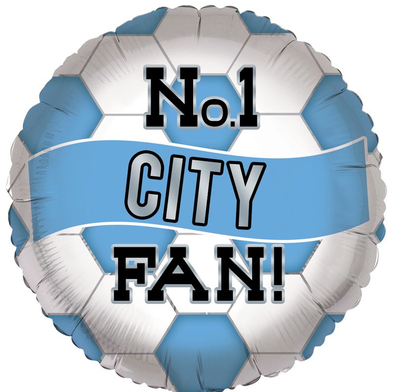 18"/ 46cm NO.1 CITY FAN ROUND FOIL BALLOON