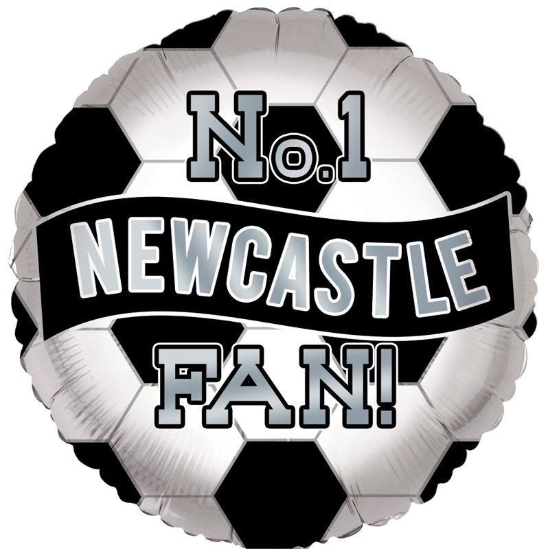 18"/ 46cm NO.1 NEWCASTLE FAN ROUND FOIL BALLOON