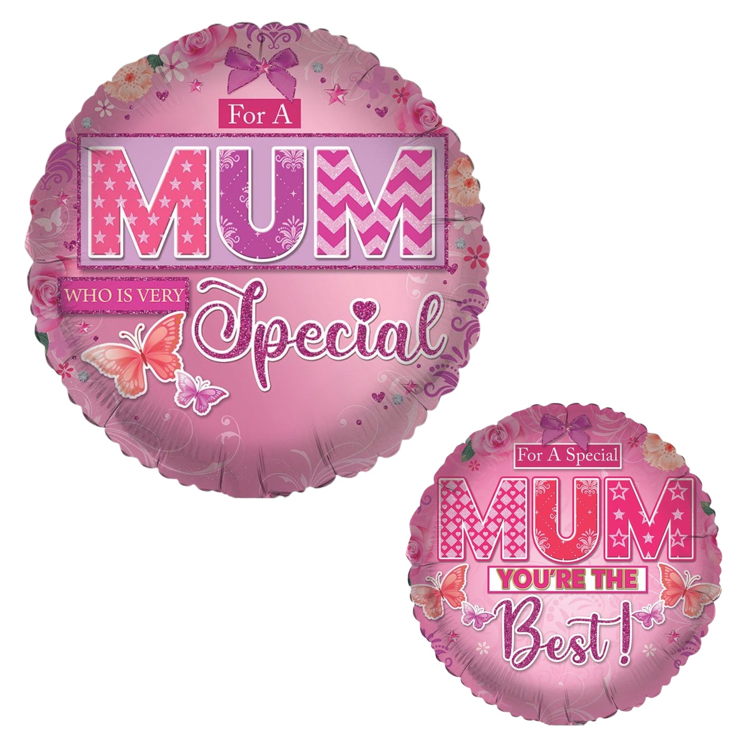 18"/ 46cm MUM WHO'S SPECIAL DOUBLE-SIDED ROUND FOIL BALLOON