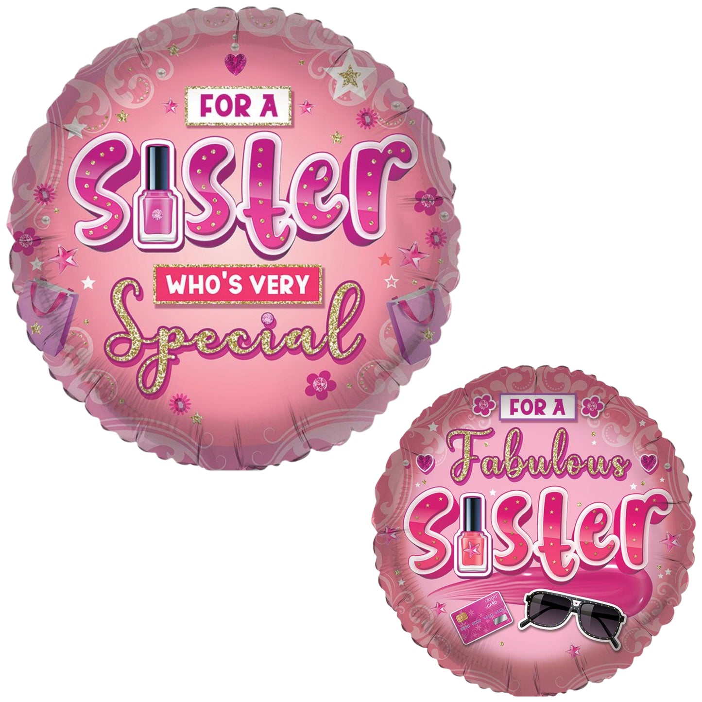 18"/ 46cm FABULOUS SISTER ROUND FOIL BALLOON