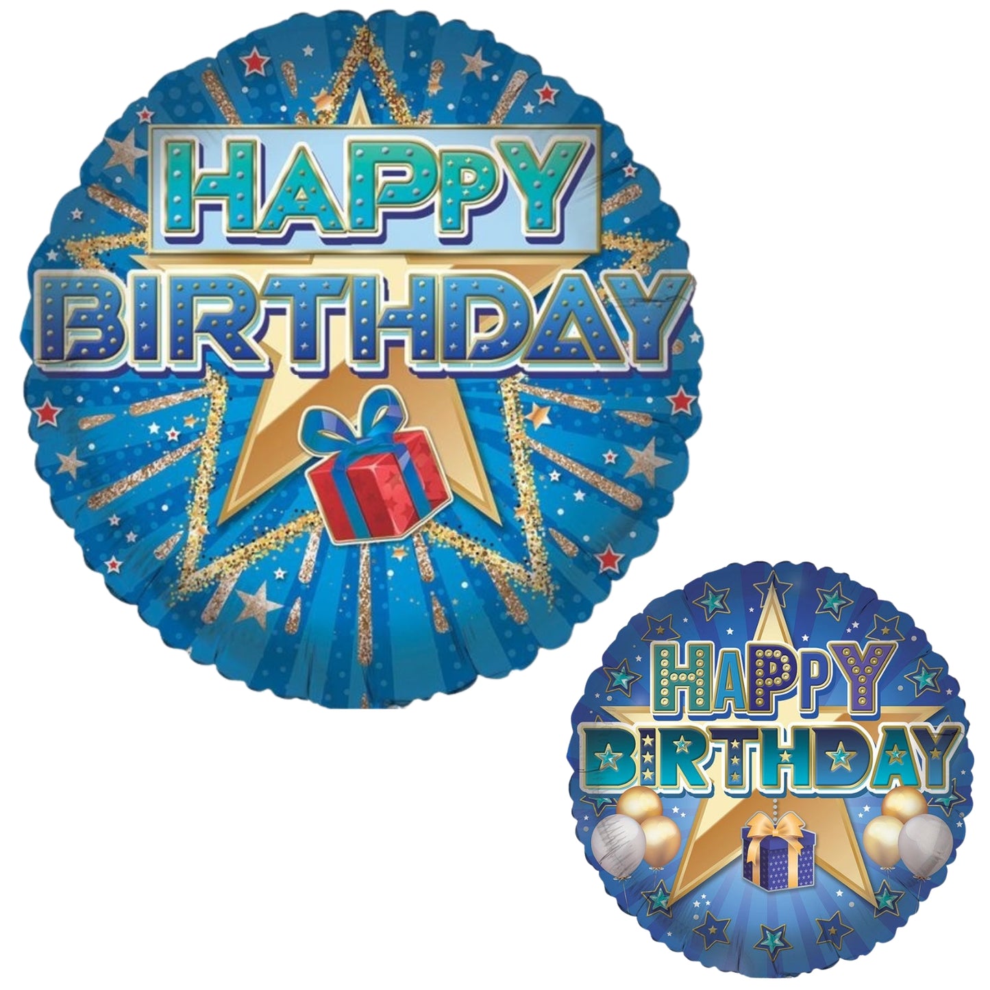 18"/ 46cm HAPPY BIRTHDAY TO HIM DOUBLE-SIDED ROUND FOIL BALLOON