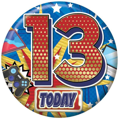 2.4"/ 6cm 13 TODAY BOYS BADGE