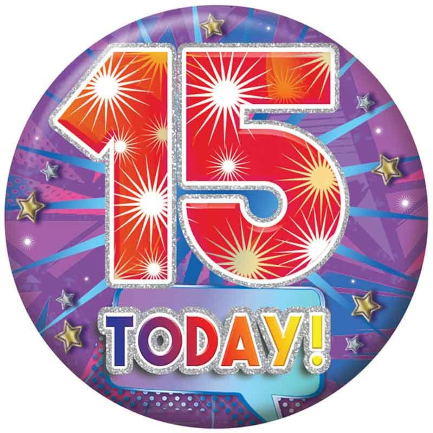 2.4"/ 6cm 15 TODAY BADGE
