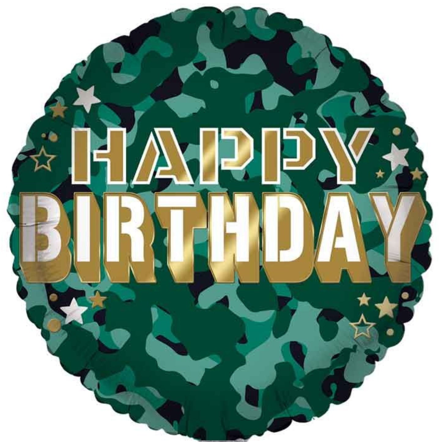 `18"/ 46cm HAPPY BIRTHDAY ROUND FOIL BALLOON