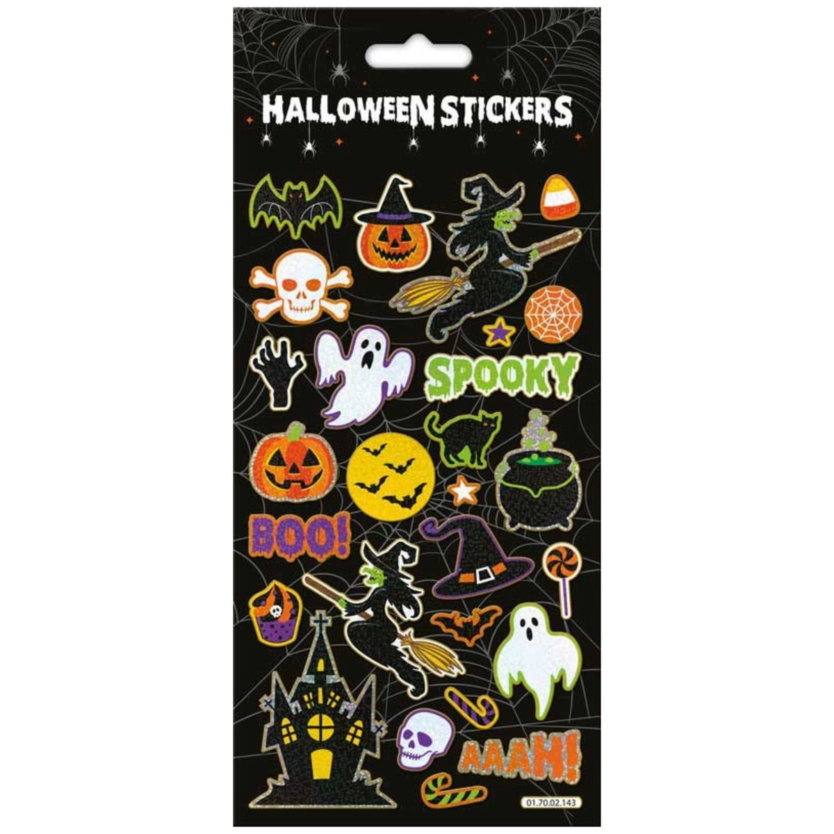 HALLOWEEN SPOOKY LARGE FOIL STICKERS
