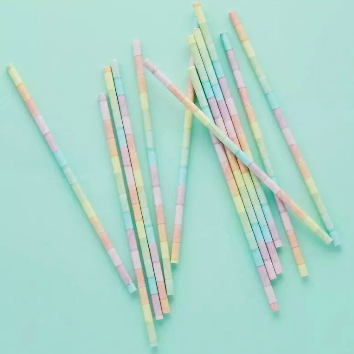 ECO RAINBOW PAPER STRAWS (16 PACK)
