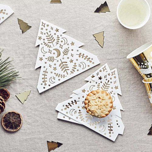 CHRISTMAS TREE PAPER NAPKINS (16 PACK)