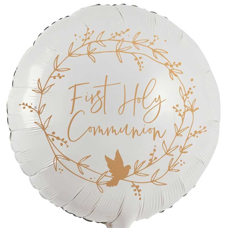 22"/ 56cm FIRST HOLY COMMUNION ROUND FOIL BALLOON