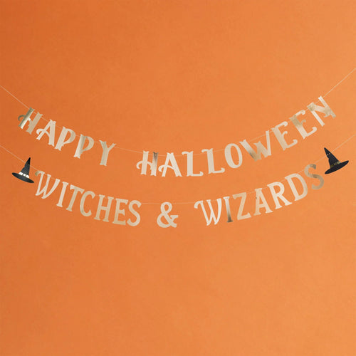 HAPPY HALLOWEEN WITCHES & WIZARDS BANNER (2m)