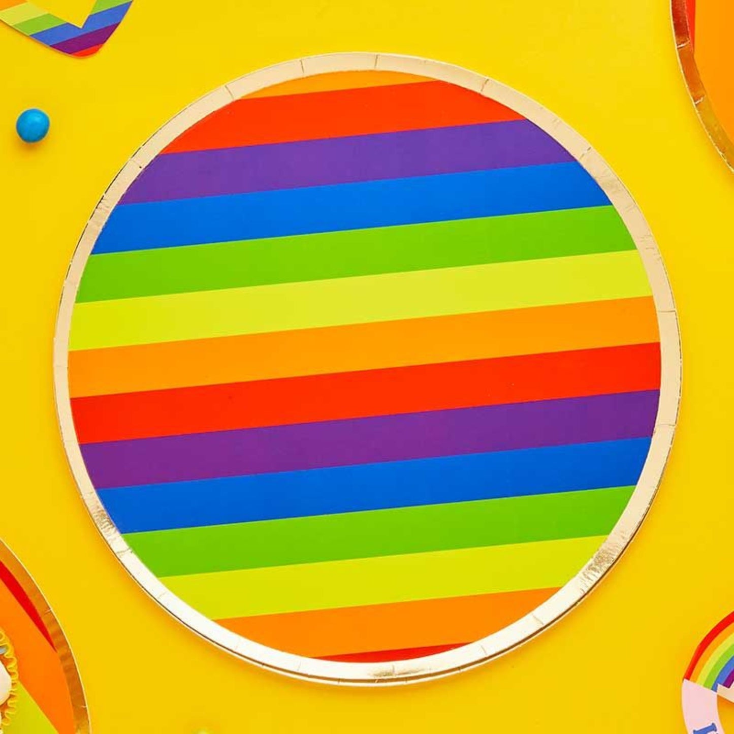 RAINBOW PAPER PLATES (8 PACK)
