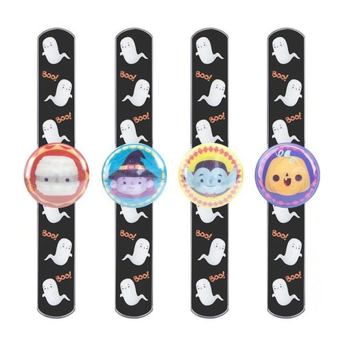 LED FLASHING HALLOWEEN SNAP BAND (4 ASSORTED DESIGNS)