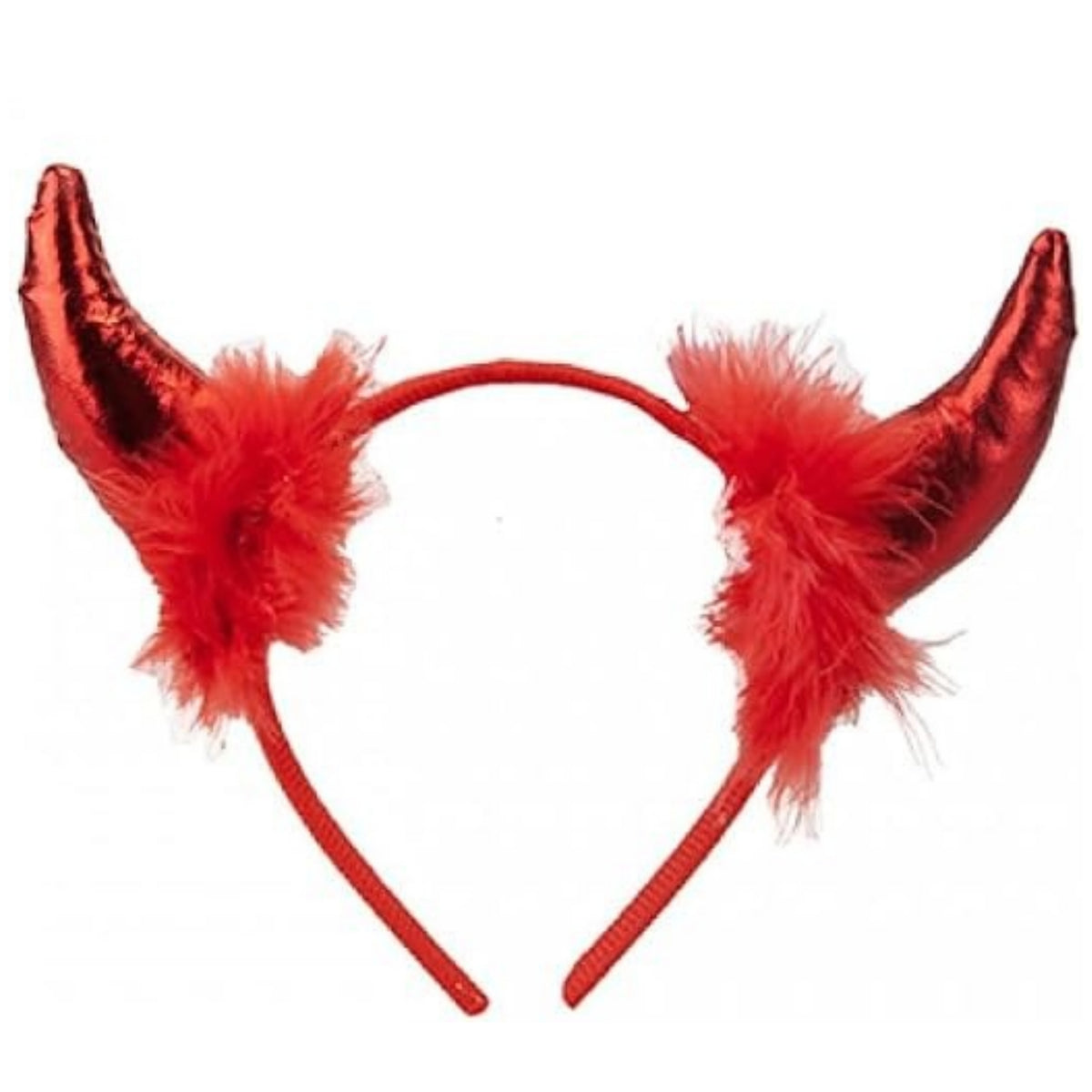 FLUFFY DEVIL HORNS HEADBAND