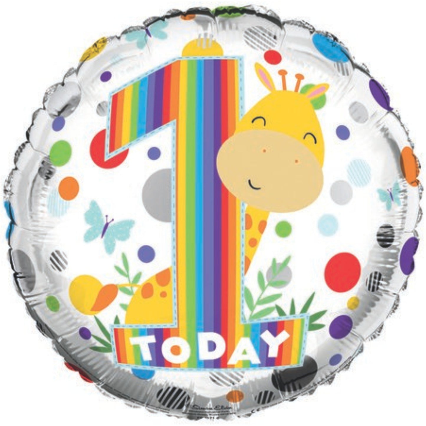18"/ 46cm 1ST B/DAY BOY ROUND FOIL BALLOON