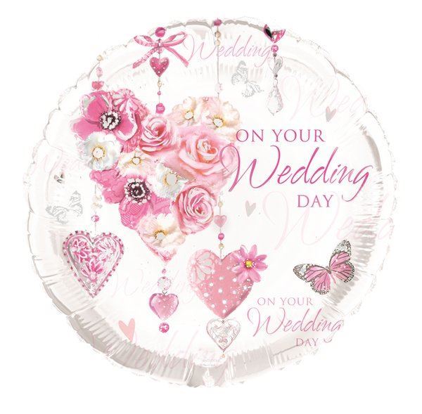 18"/ 46cm WEDDING BALLOON ROUND FOIL BALLOON