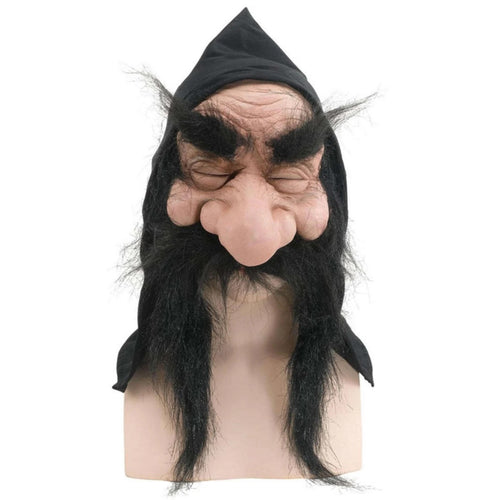 CRUMPLED FACE DWARF MASK WITH HOOD