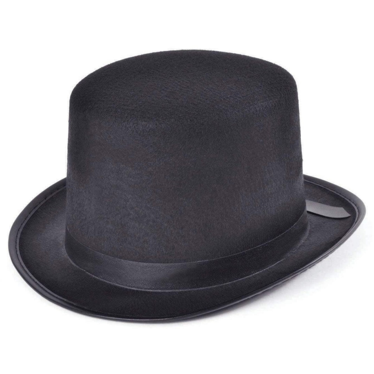BLACK FELT TOP HAT WILLY WONKA STYLE