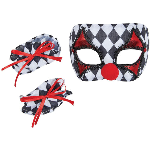 CHILD'S CLOWN MASK & CUFF SET