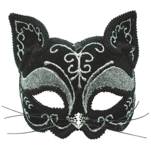 DECORATIVE BLACK CAT MASK