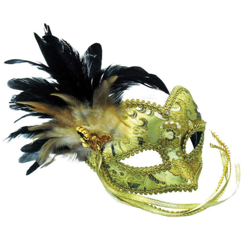 GOLD & BRAIDED PATTERN EYE MASK