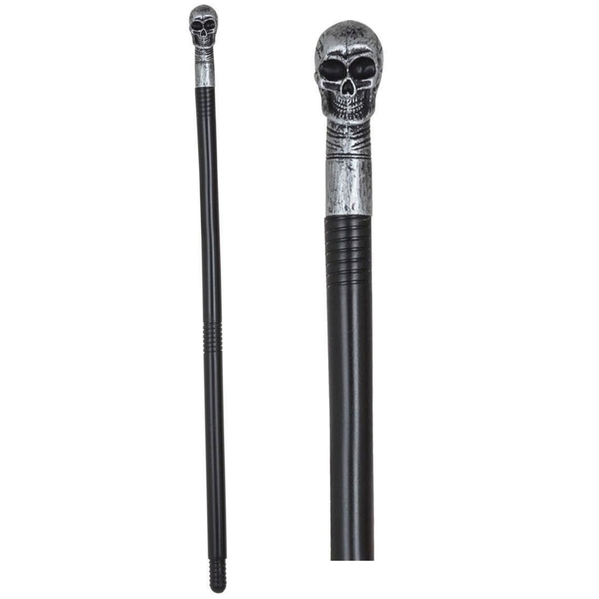 SKULL CANE HALLOWEEN FANCY DRESS ACCESSORY (75cm)