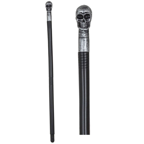 SKULL CANE HALLOWEEN FANCY DRESS ACCESSORY (75cm)