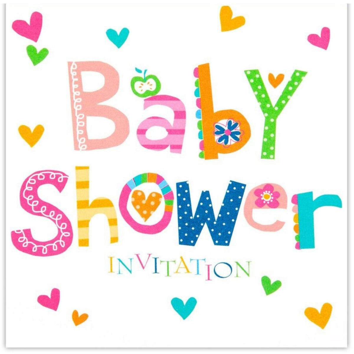 BABY SHOWER INVITATIONS (13cm - 6 PACK)