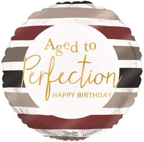 18"/ 46cm AGED TO PERFECTION ROUND FOIL BALLOON