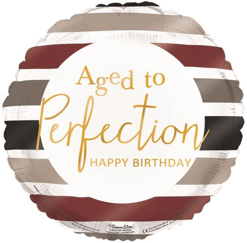 18"/ 46cm AGED TO PERFECTION ROUND FOIL BALLOON