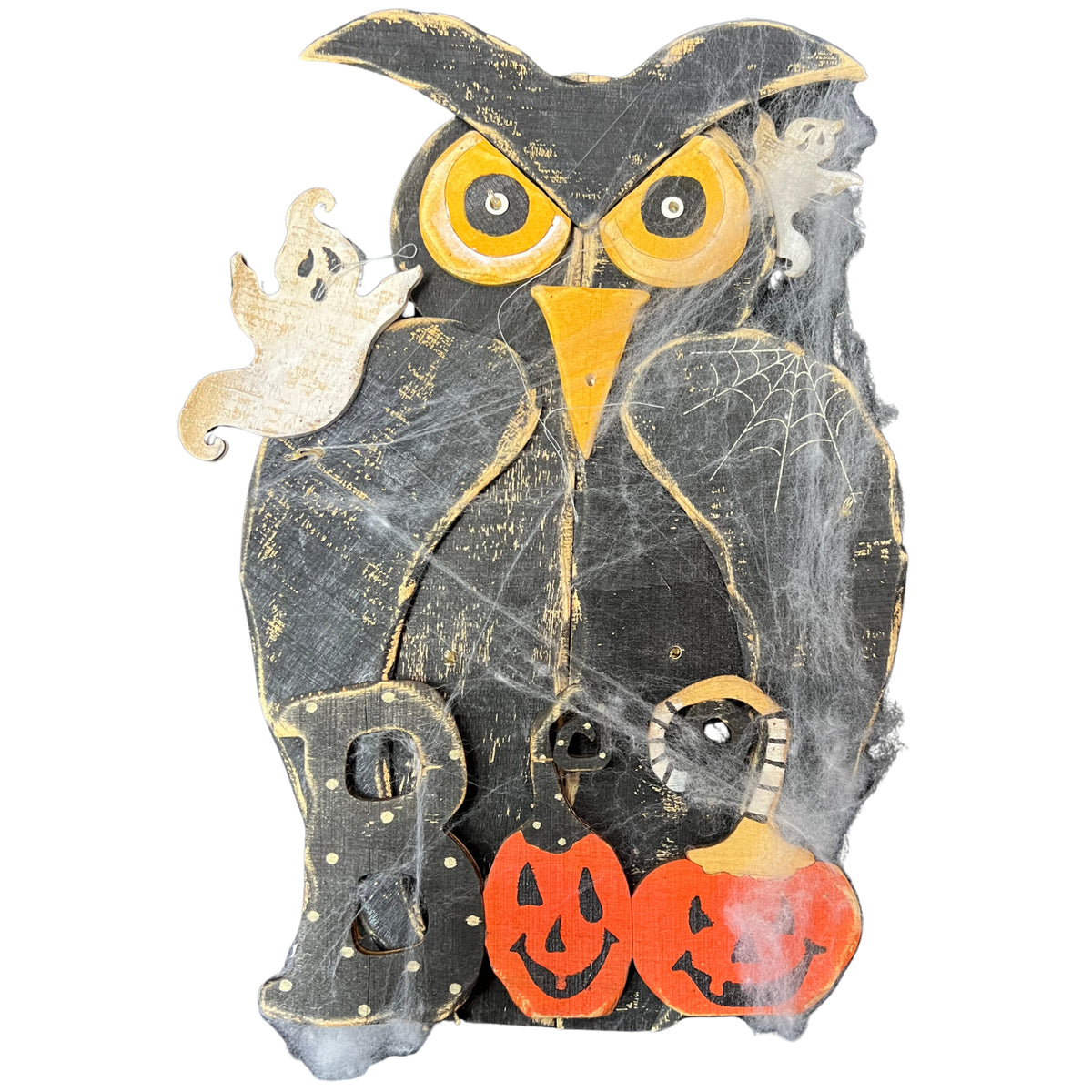 LIGHT UP BOO OWL STANDING DECORATION